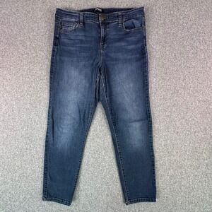 Buffalo Jeans Womens 12 Aubrey Blue High Rise Stretch Ankle Grazer Dark Wash